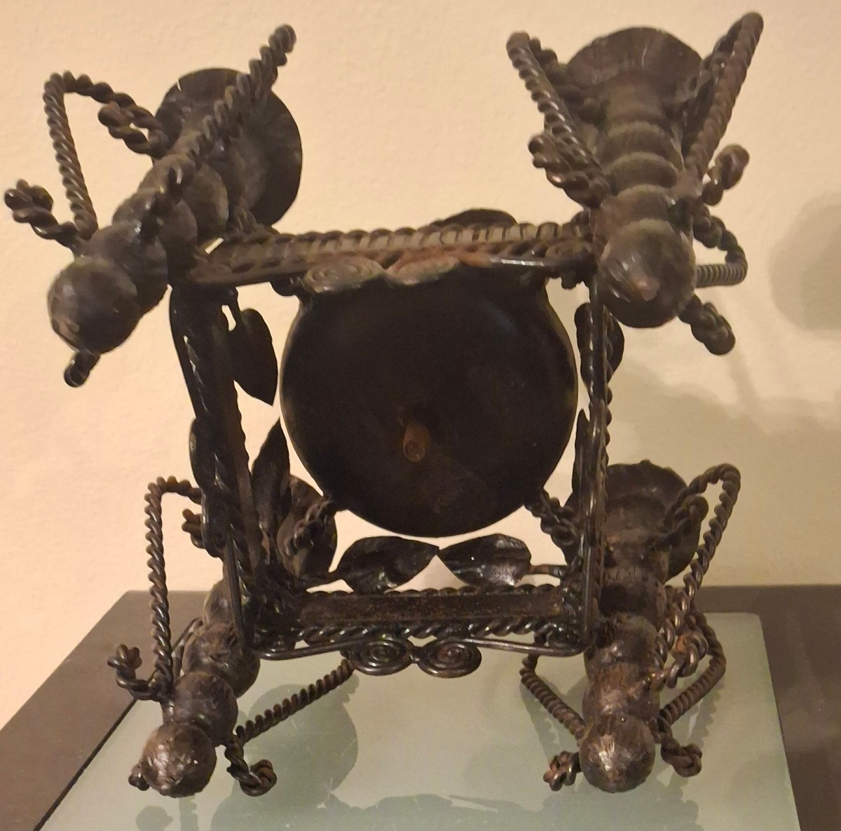 Candelabra  Art Deco en fer forge.-photo-4