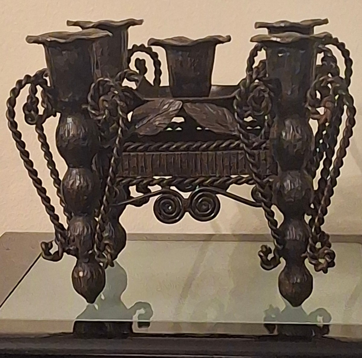 Candelabra  Art Deco en fer forge.