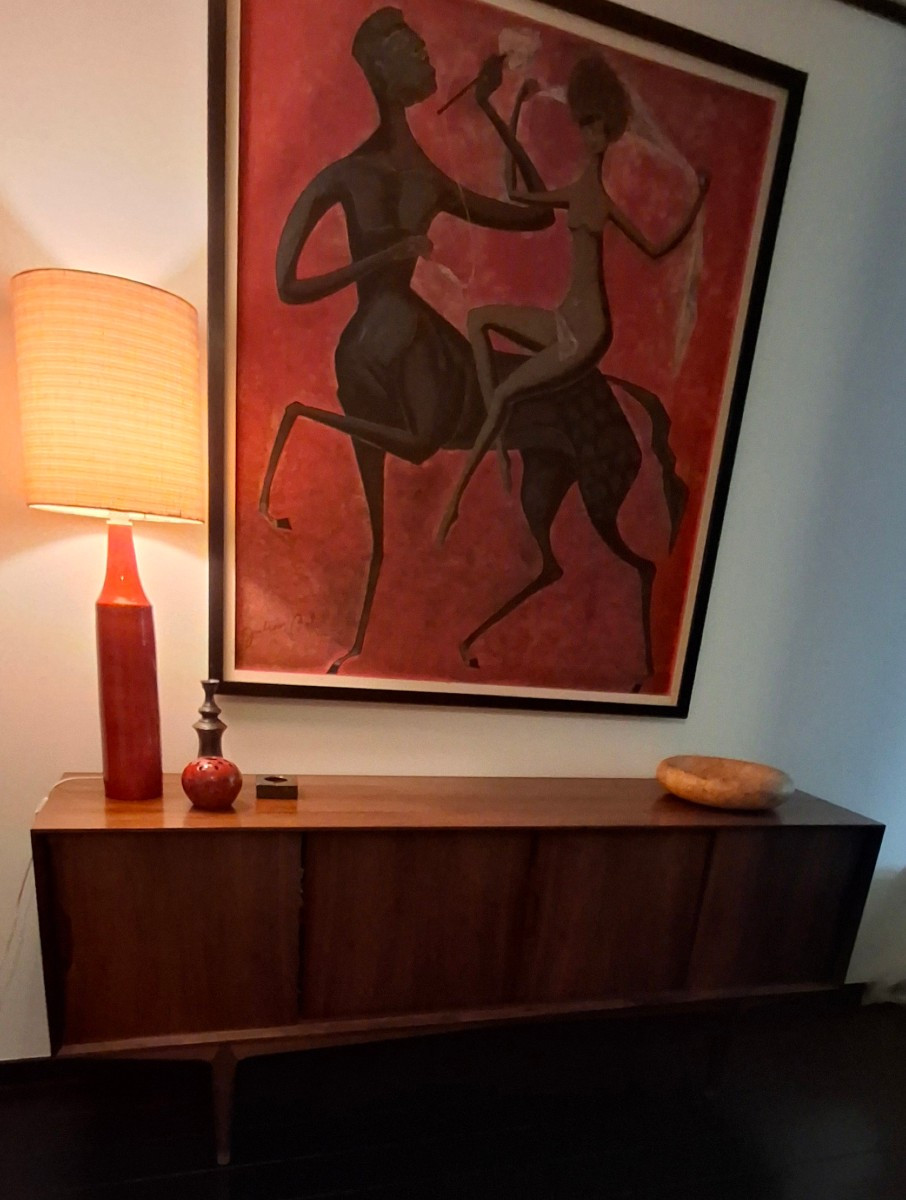 Large Buffet Danois Par Knud Nielsen Pour Mobelfabrik Losning, Vers 1960-photo-2