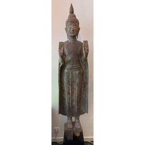 Bouddha Birman En Bois Du 19éme Siecle