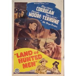 Poster From The 1943 American Film “land Of Hunted Men”