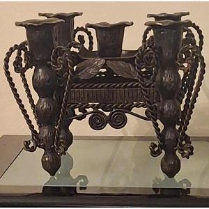 Candelabra  Art Deco en fer forge.