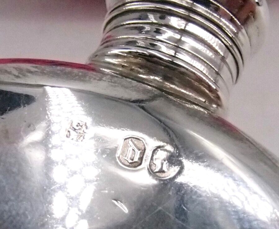 Flask In Sterling Silver 19th Time, England-photo-2