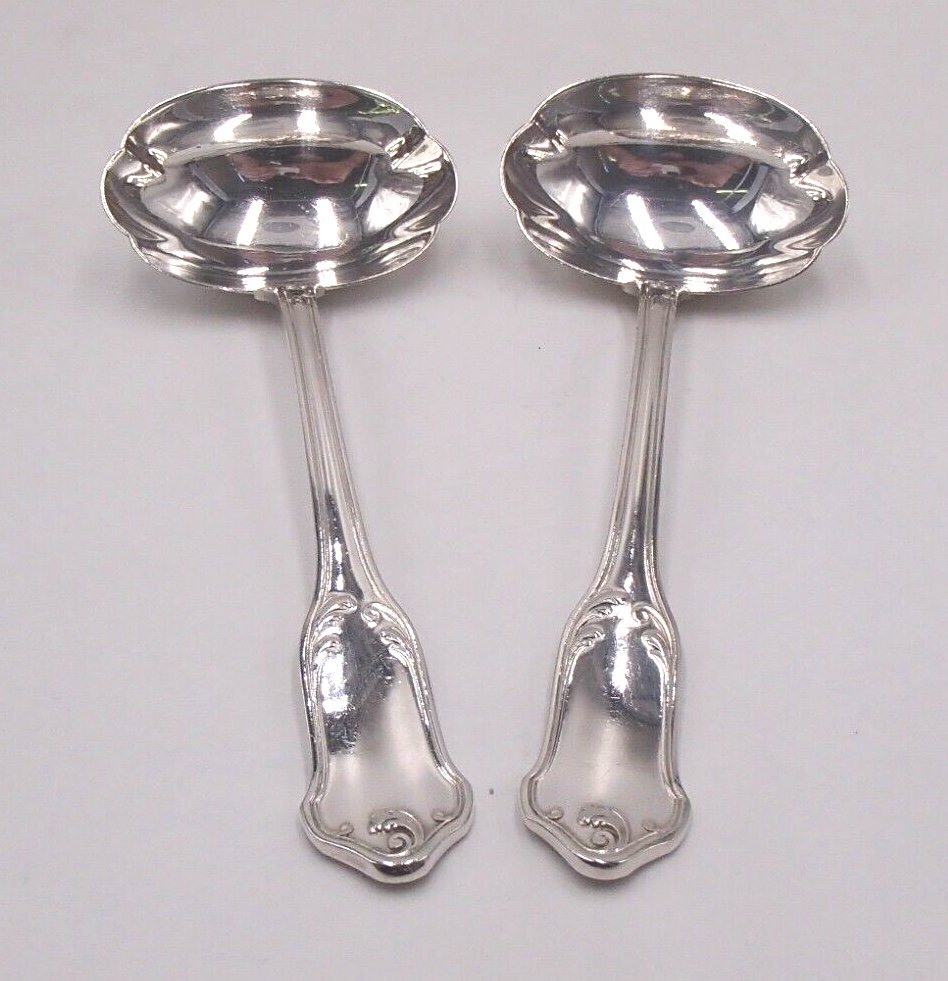 Pair Of Sauce Spoons In Sterling Silver By Puiforcat
