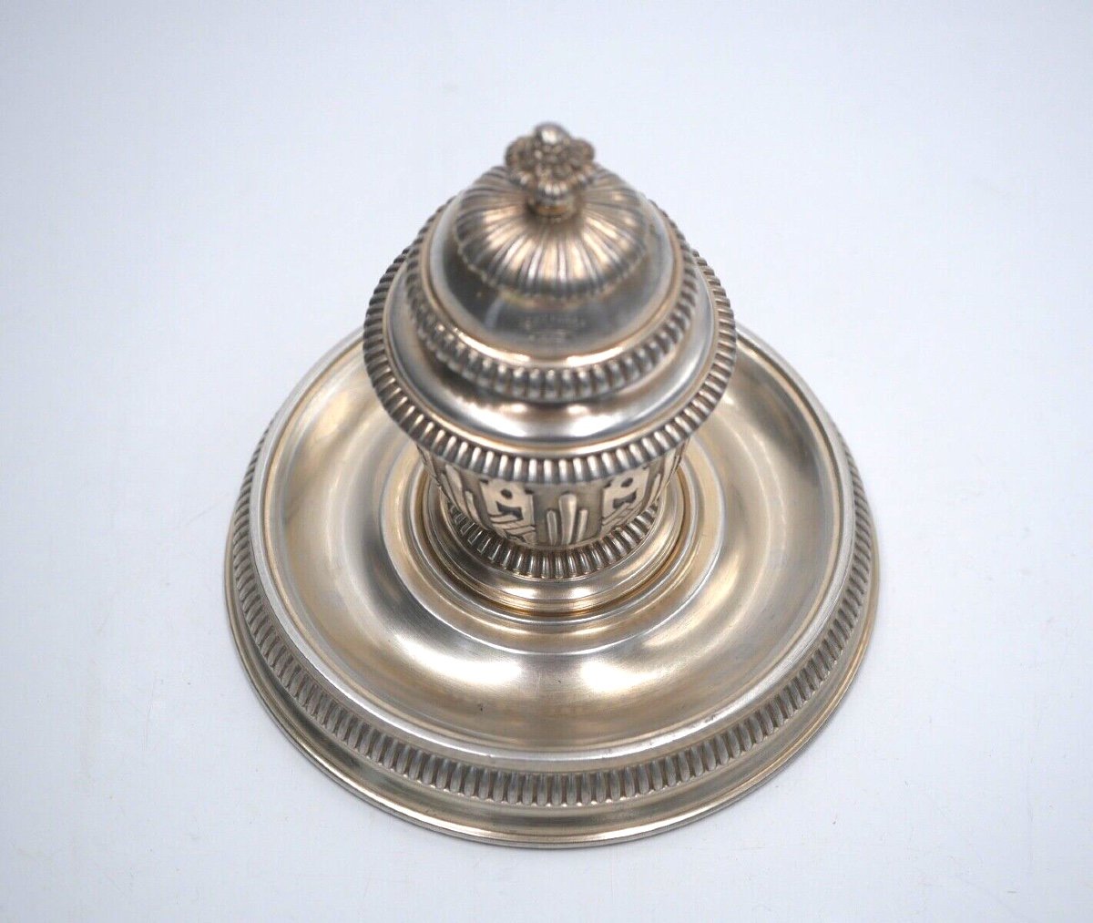 Solid Silver And Vermeil Office Inkwell By Lapar-photo-6