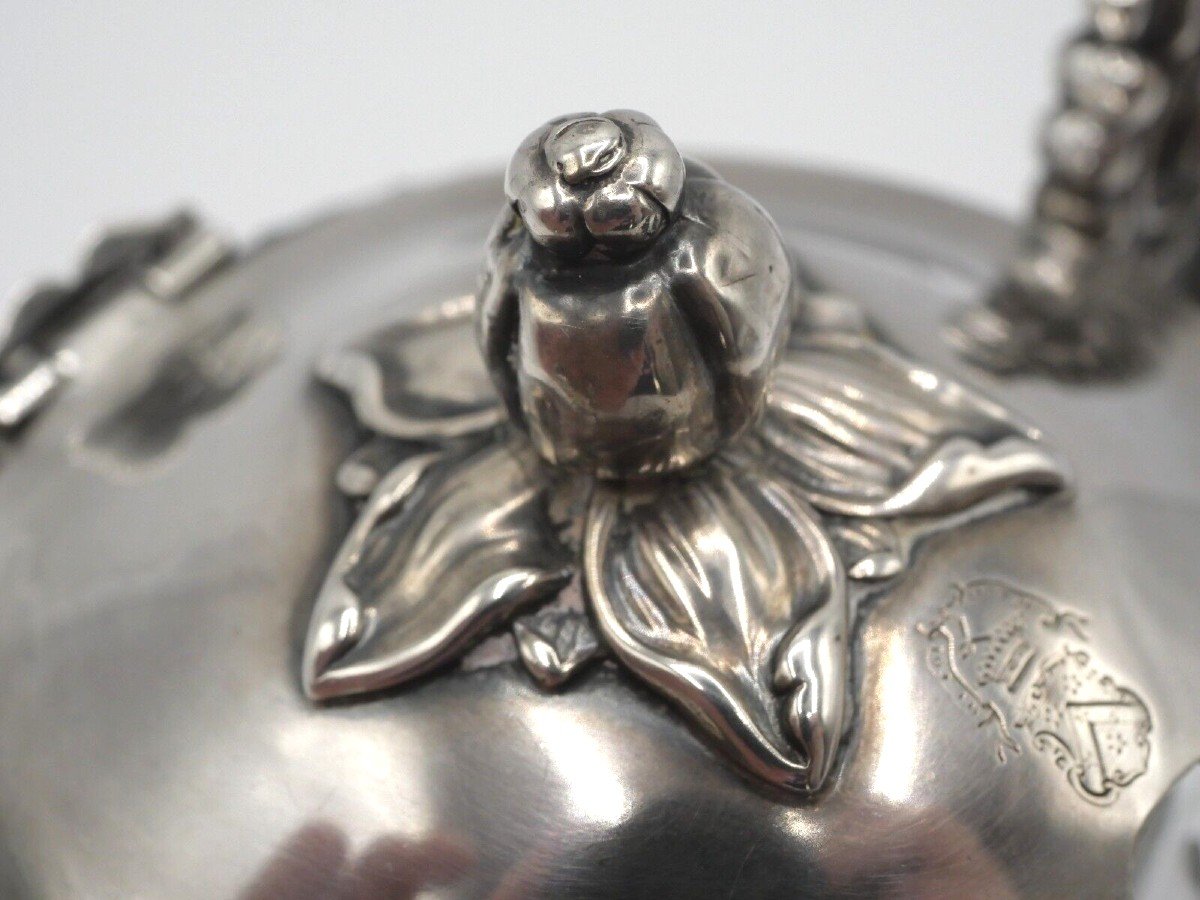 Mustard Pot In Sterling Silver 19th Century-photo-1