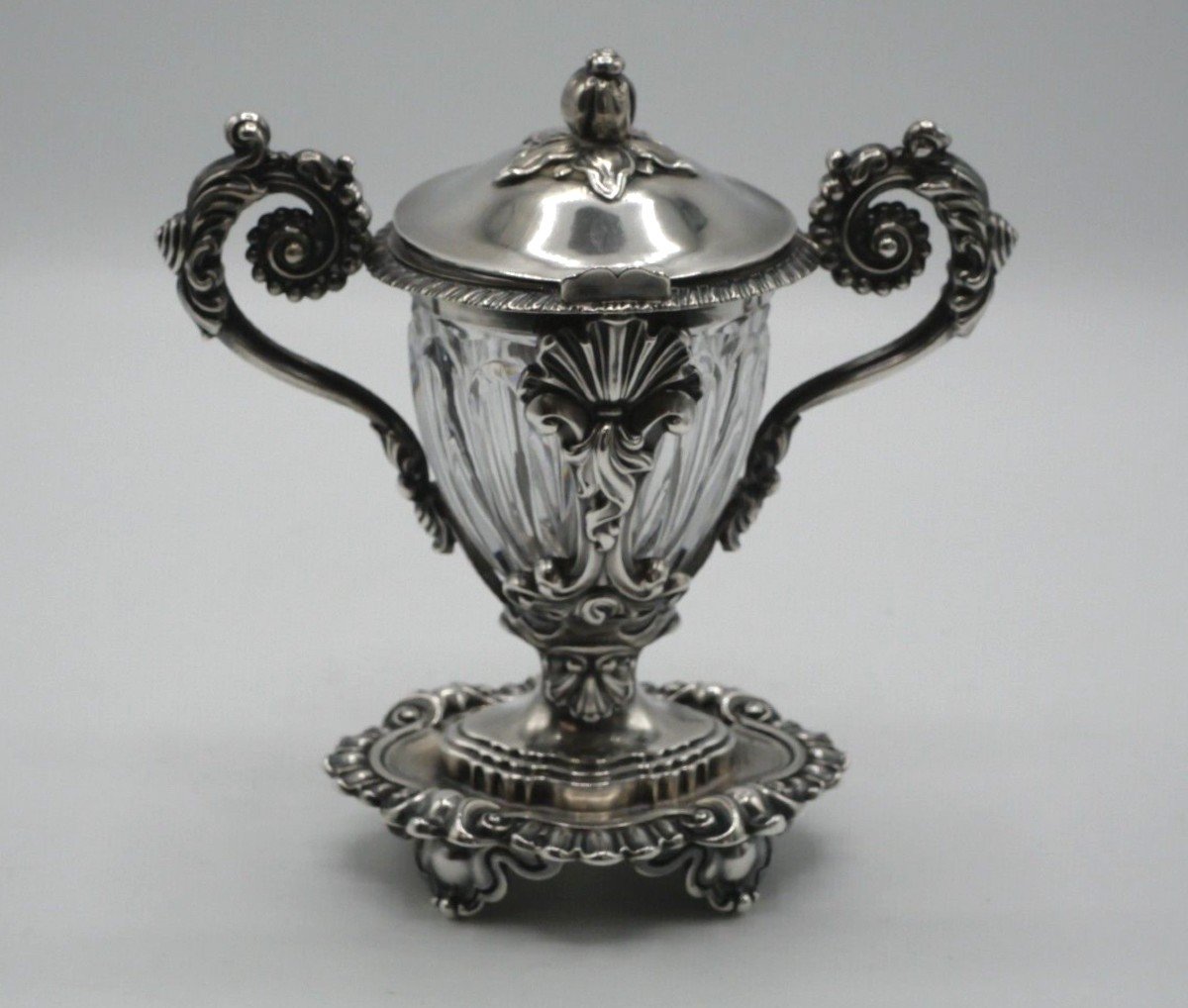 Mustard Pot In Sterling Silver 19th Century-photo-7