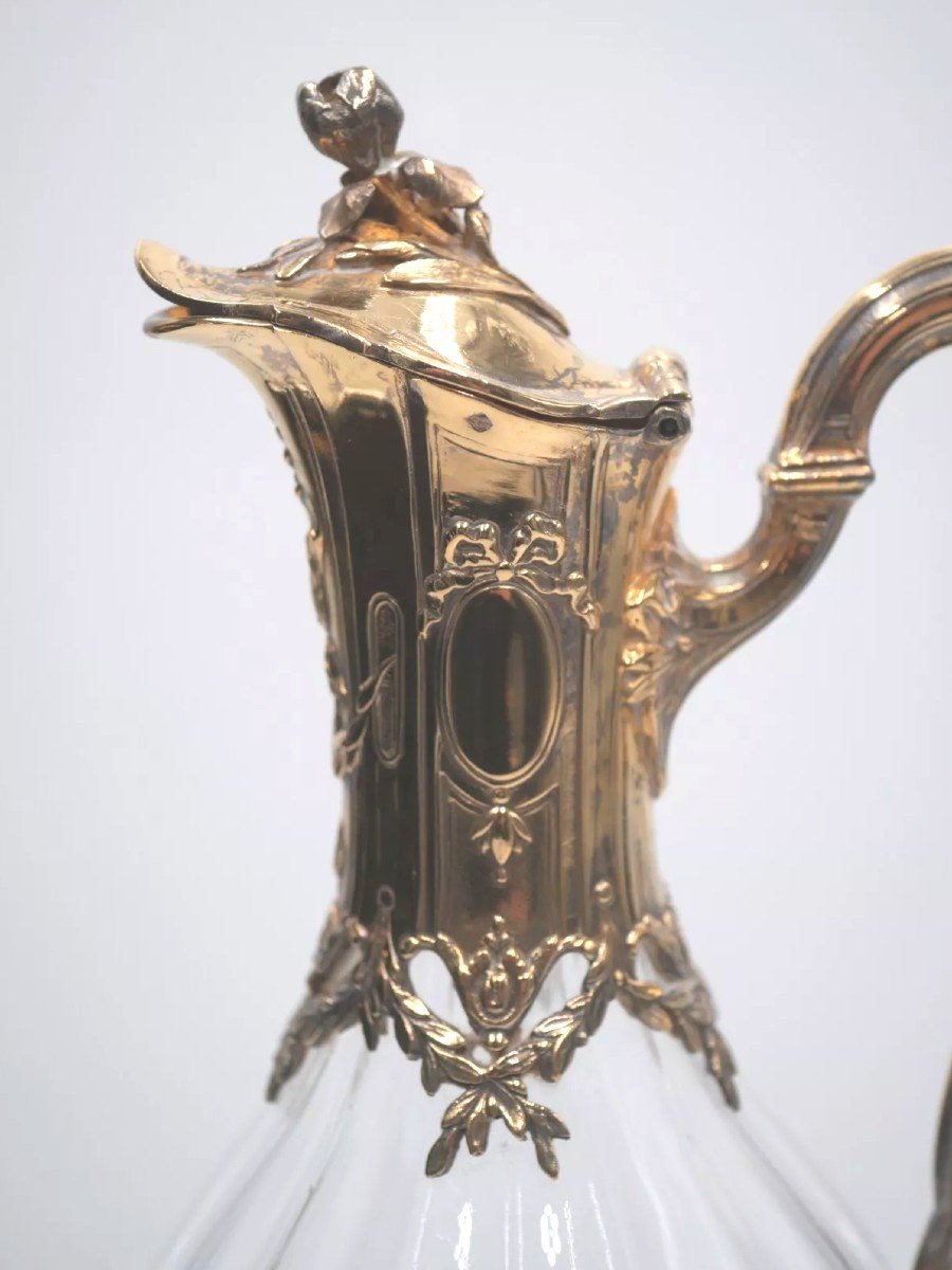 Glass And Silver-gilt Ewer By Tétard-photo-1