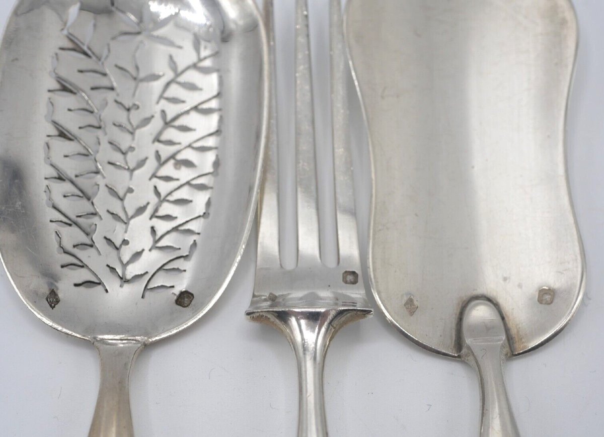12 Piece Sterling Silver Hors d'Oeuvre Or Mignardise Service-photo-2
