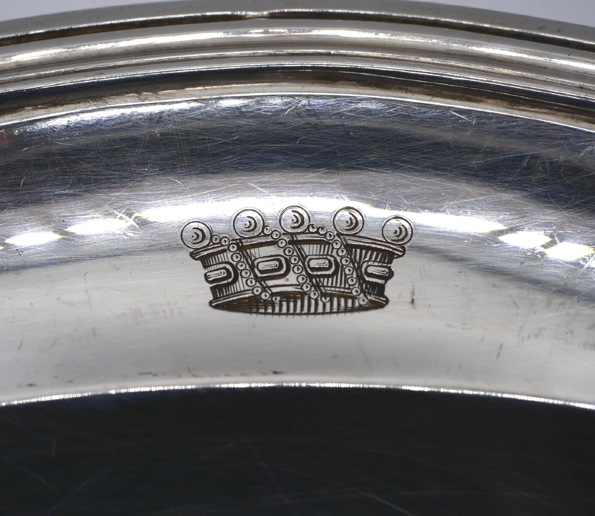 Round Dish In Solid Silver-photo-4
