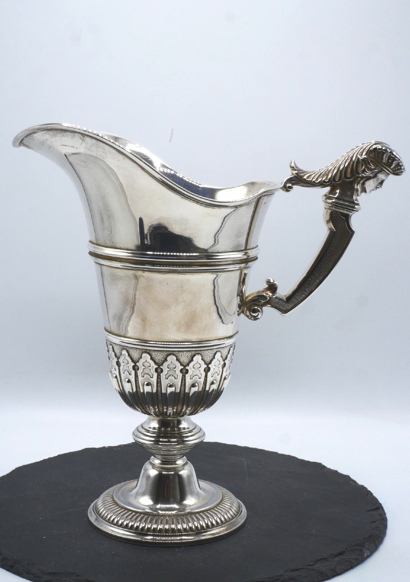 Sterling Silver Helmet Ewer By Tétard-photo-5