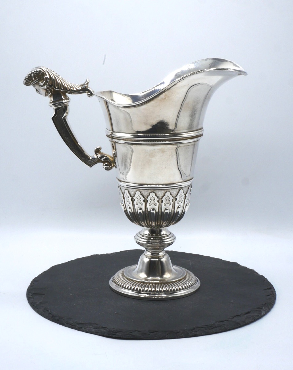 Sterling Silver Helmet Ewer By Tétard