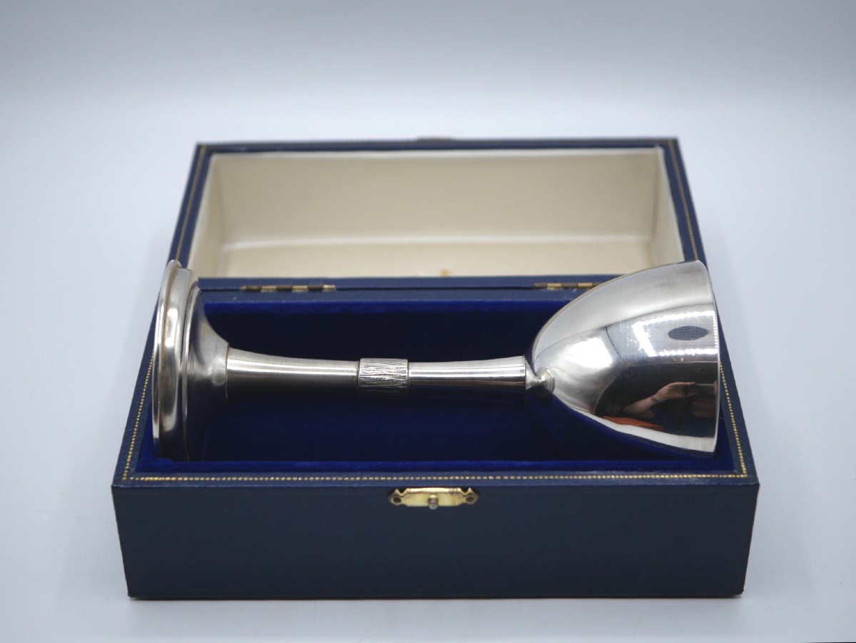 Solid Silver Chalice England With Its Box-photo-3