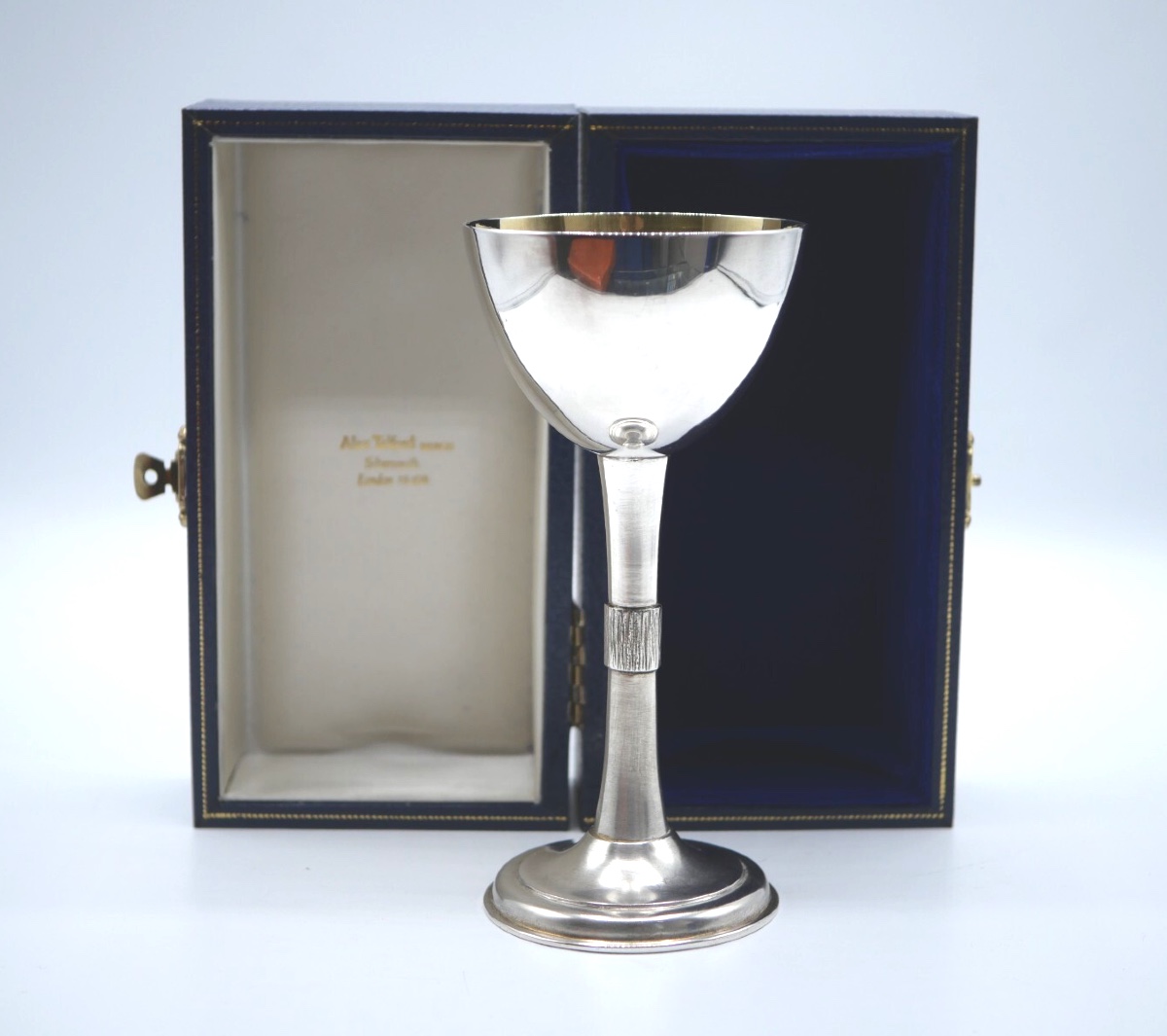 Solid Silver Chalice England With Its Box