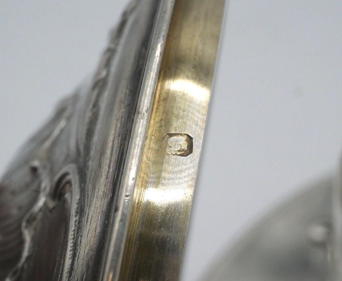 Petit Drageoir Ou Beurrier En Argent Massif Et Verre-photo-3
