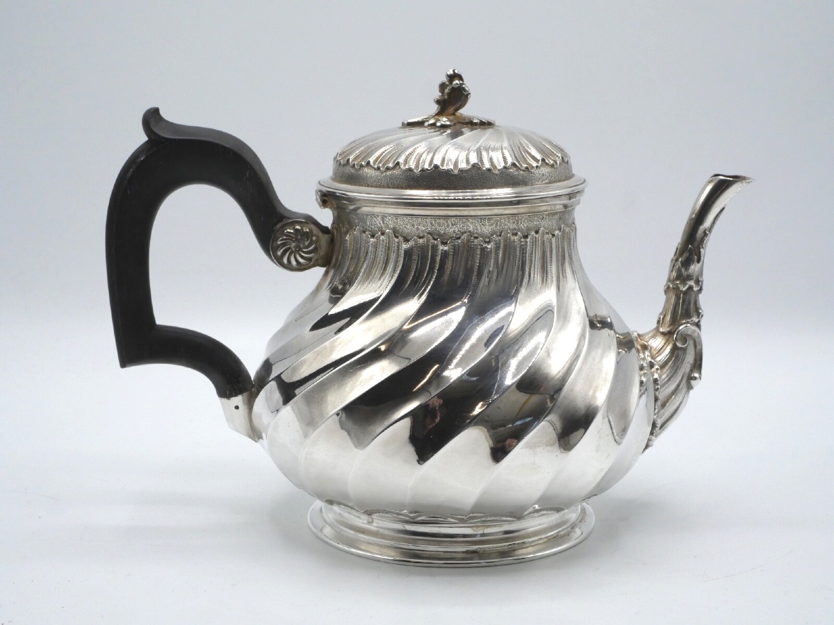 Rococo Style Solid Silver Teapot