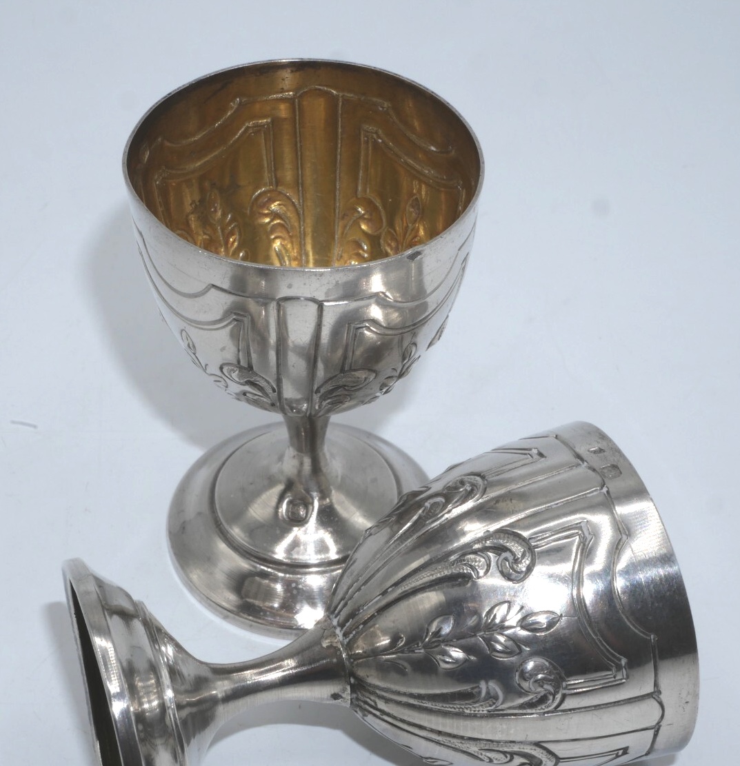 Pair Of Solid Silver Egg Cups-photo-1