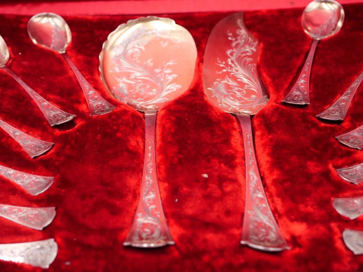 14-piece Vermeil Ice Cream Set-photo-7