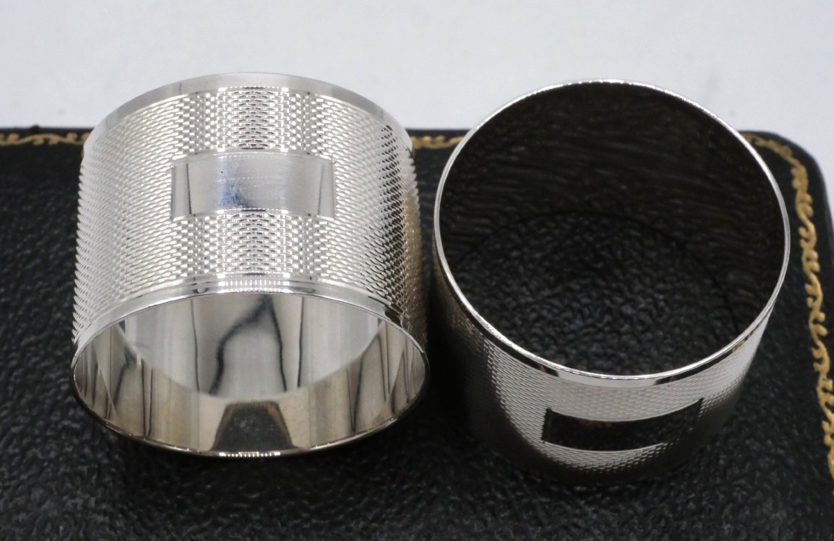 Pair Of Solid Silver Napkin Rings-photo-4