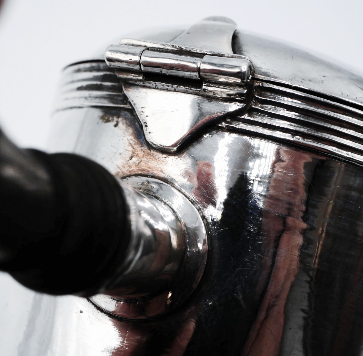 19th Century Solid Silver Travel Jug-photo-3