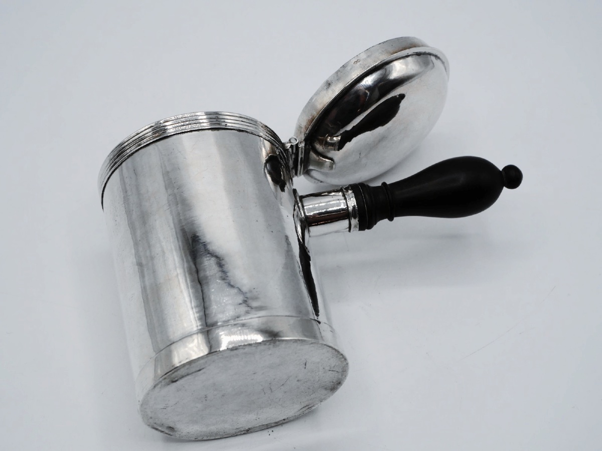 19th Century Solid Silver Travel Jug-photo-4
