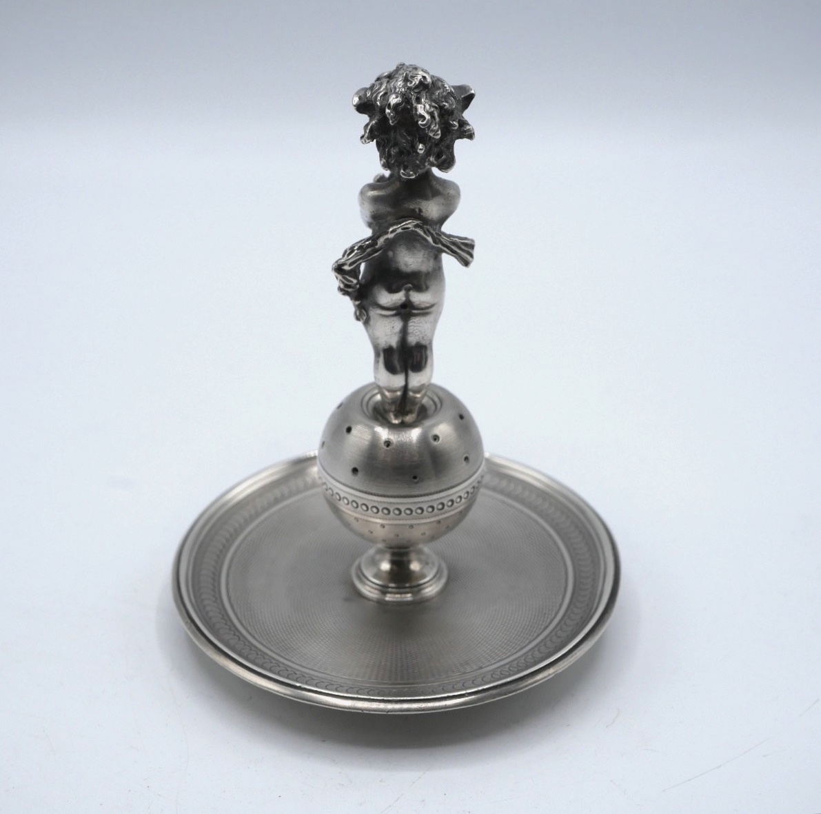 19th Century Solid Silver Toothpick Holder-photo-2