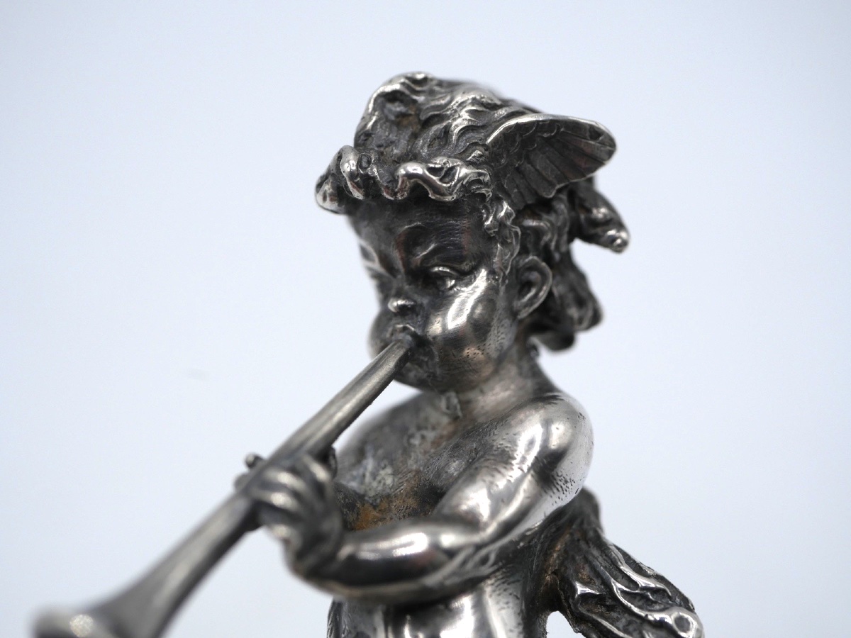19th Century Solid Silver Toothpick Holder-photo-3