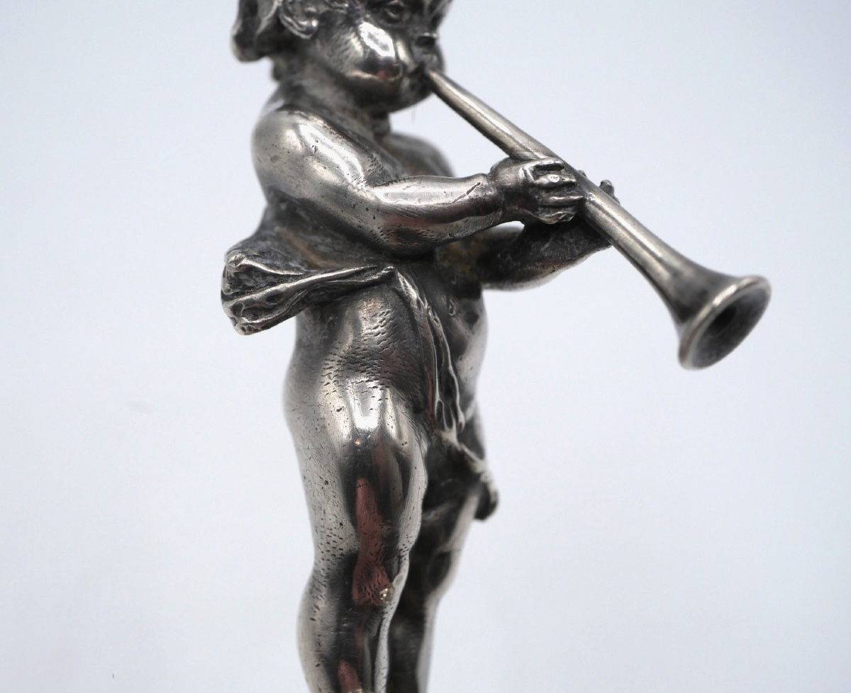 19th Century Solid Silver Toothpick Holder-photo-4