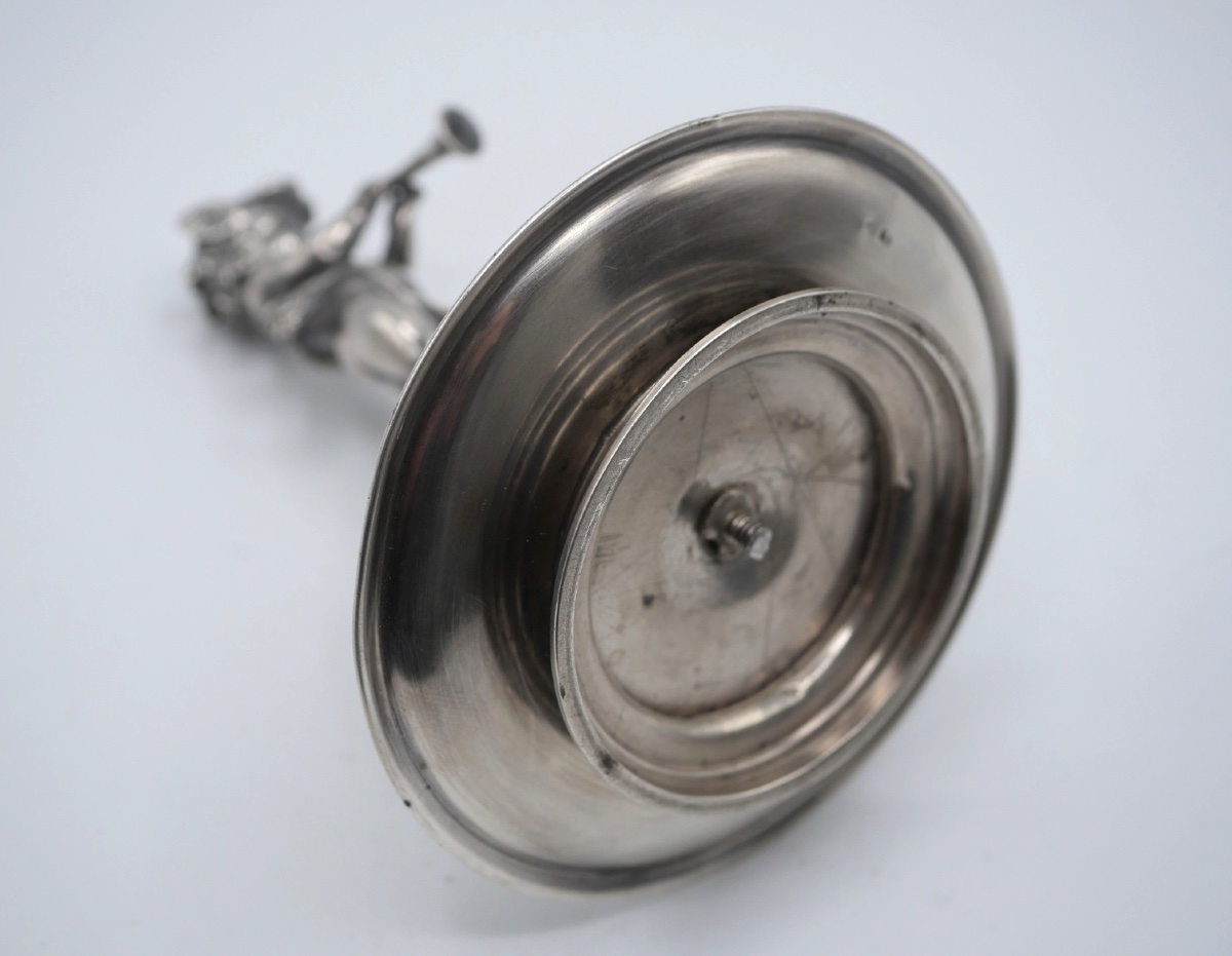 19th Century Solid Silver Toothpick Holder-photo-5
