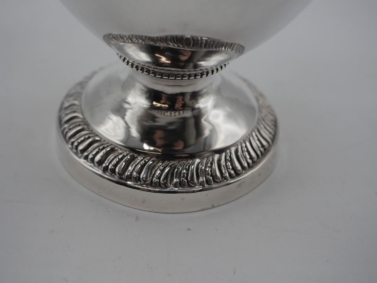 Cafetière ou verseuse en argent massif époque 19ème-photo-3