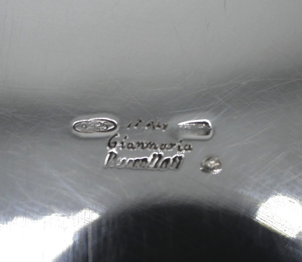 Paire de salerons ronds en argent massif par Buccellati-photo-2