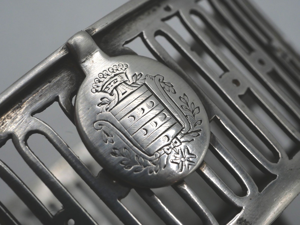 Pair Of Solid Silver Salt Cellars, 18th Century-photo-3
