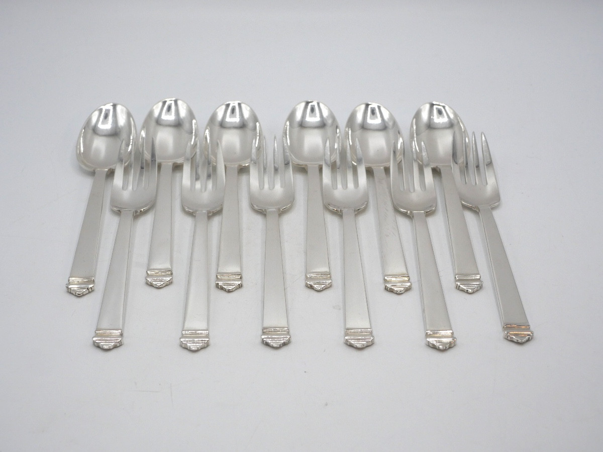 Set Of 6 Solid Silver Cutlery By Tiffany