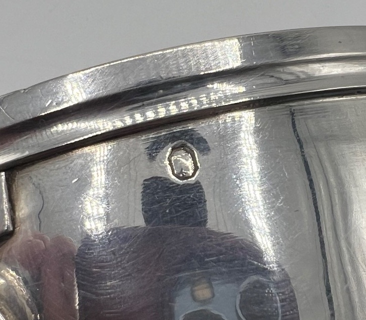 Poêlon Couvert En Argent Massif Et Manche Bois-photo-3