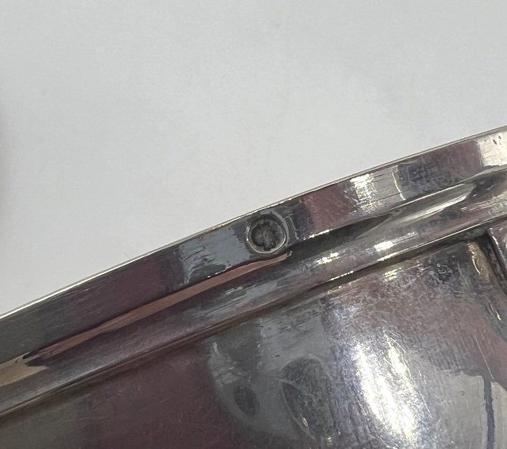 Poêlon Couvert En Argent Massif Et Manche Bois-photo-4