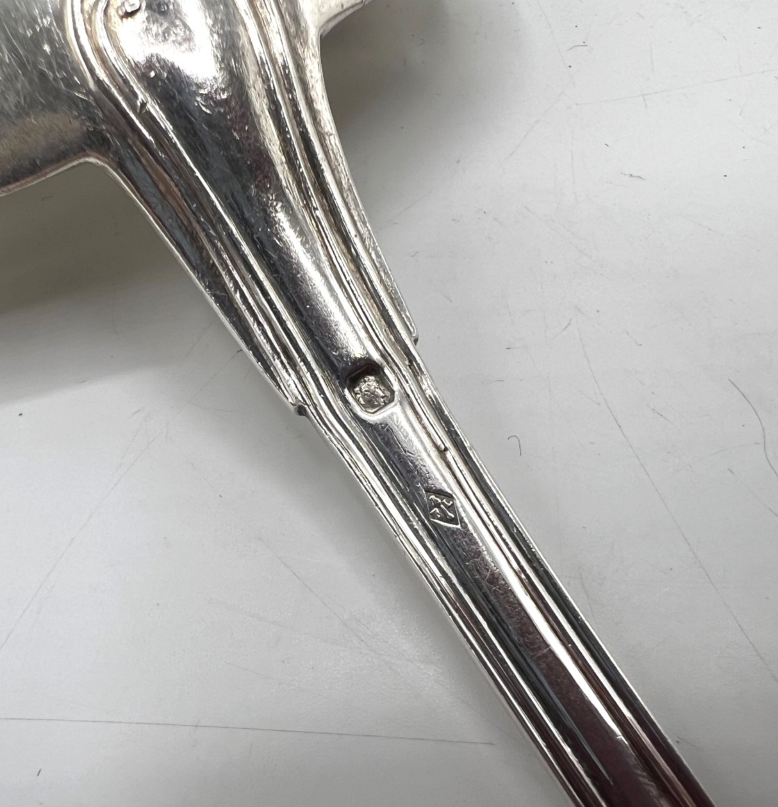 Solid Silver Sauce Spoon  -photo-2