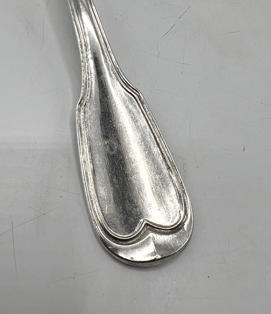 Solid Silver Sauce Spoon  -photo-4