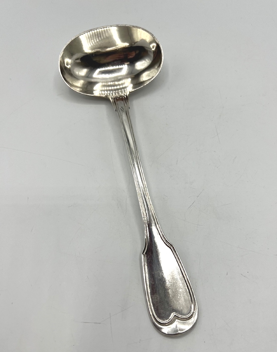 Solid Silver Sauce Spoon  