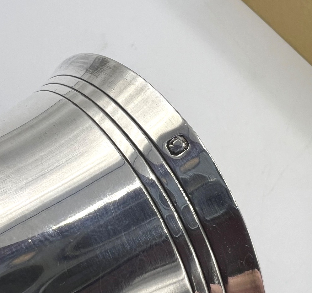 Pair Of Tulip-shaped Goblets In Solid Silver And Vermeil-photo-2