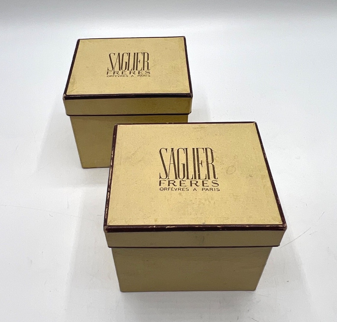 Pair Of Tulip-shaped Goblets In Solid Silver And Vermeil-photo-3