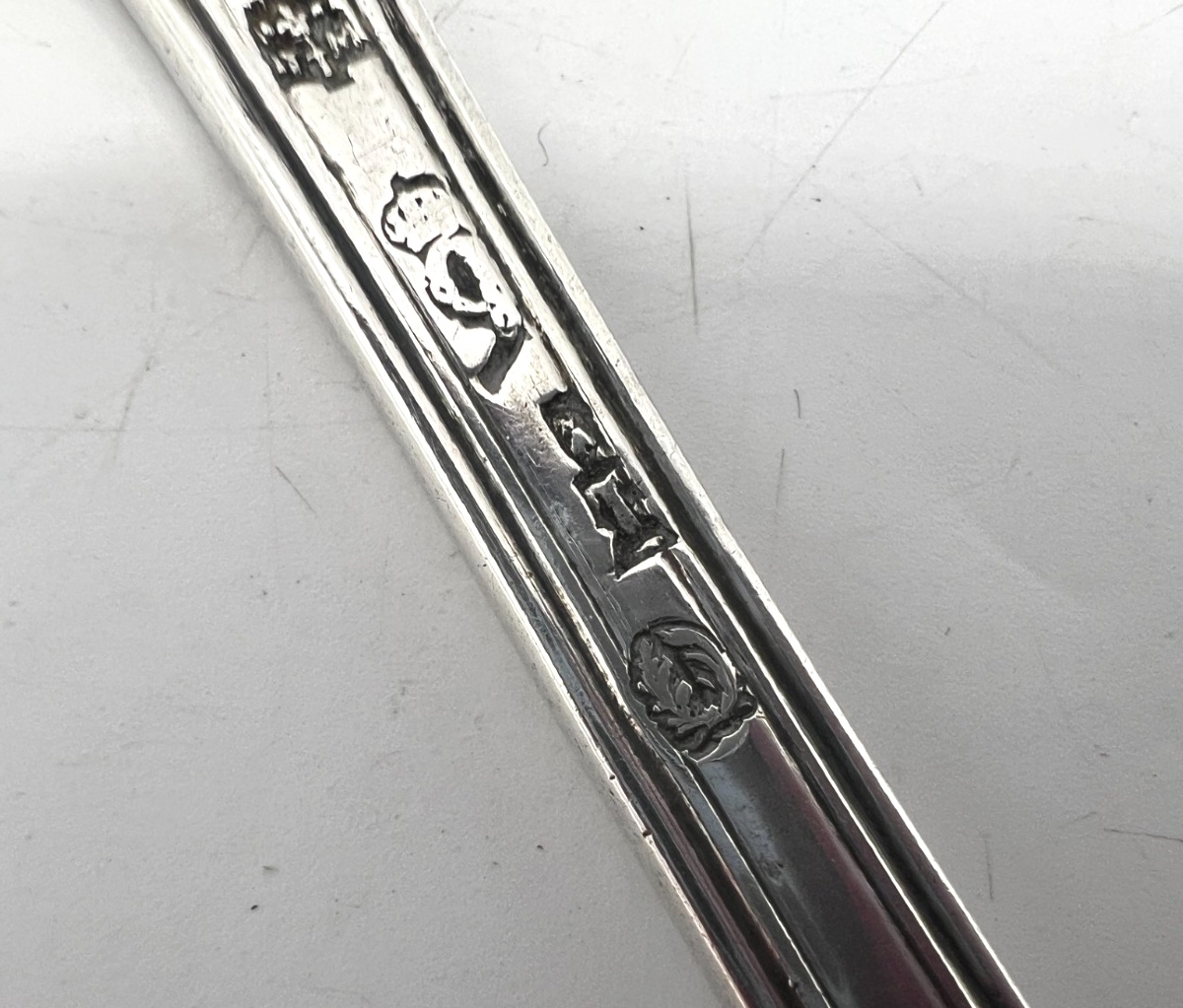 Saupoudreuse Ou Cuillère à Sucre En Argent Massif 18ème, Fougères (juridiction de Rennes)-photo-3