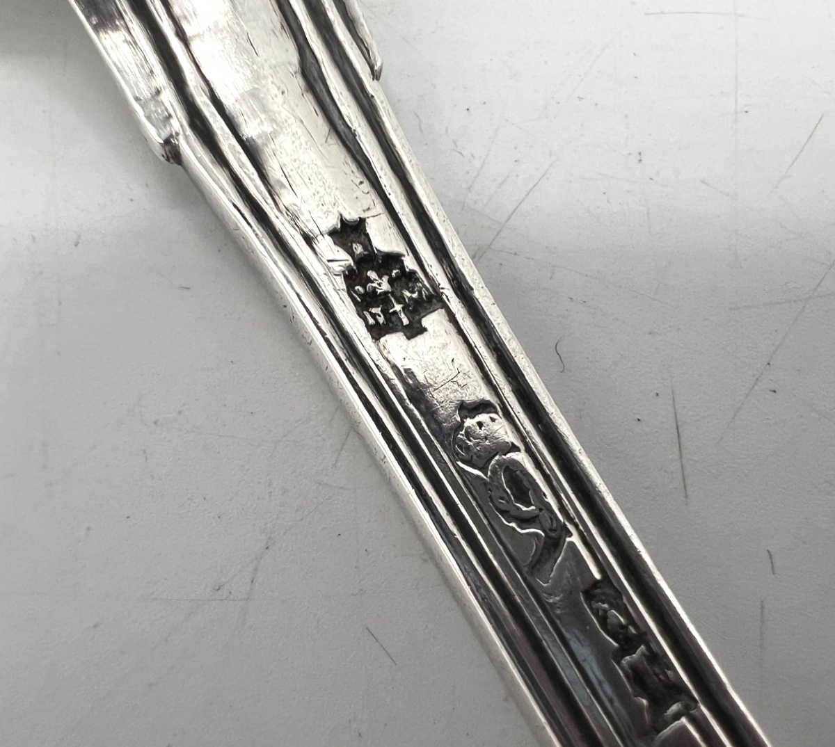 Saupoudreuse Ou Cuillère à Sucre En Argent Massif 18ème, Fougères (juridiction de Rennes)-photo-4