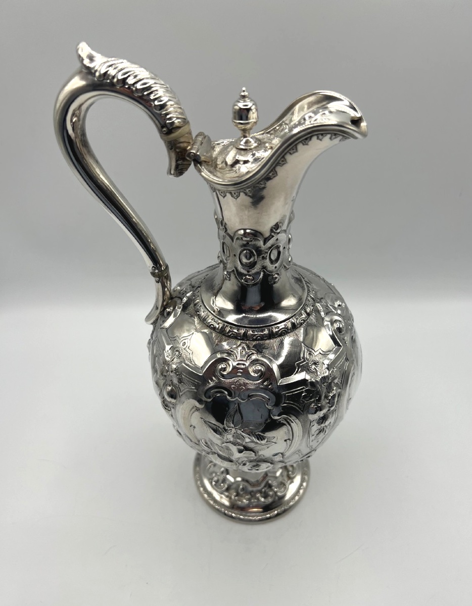 Aiguière en argent massif, Epoque 19ème, Glasgow-photo-6