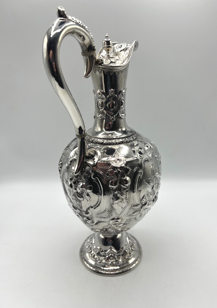 Aiguière en argent massif, Epoque 19ème, Glasgow-photo-7