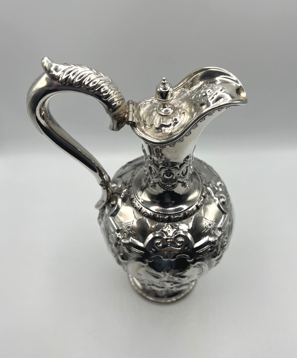 Aiguière en argent massif, Epoque 19ème, Glasgow-photo-8