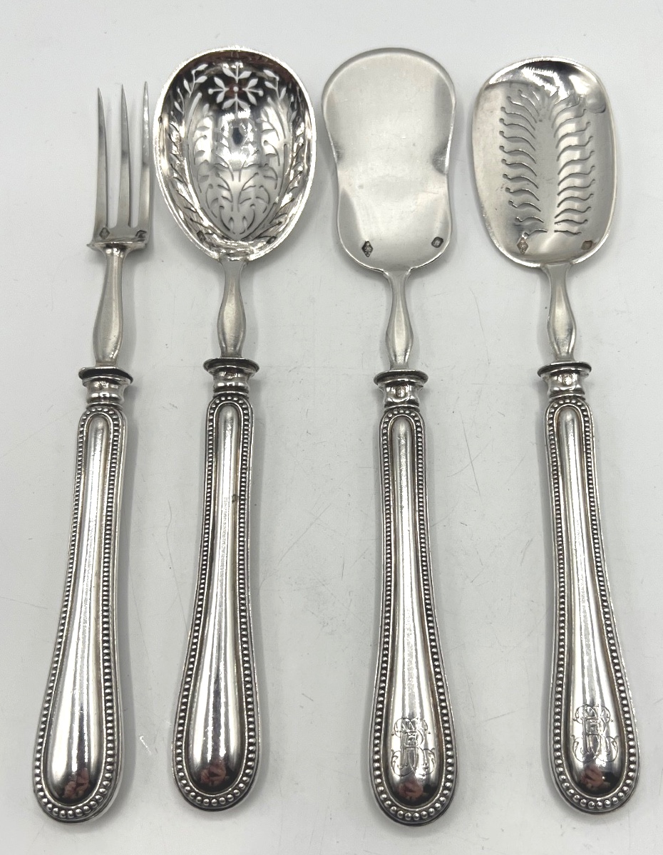 Service à hors d'Oeuvre Ou à Bonbons 4 Pièces  Par Cardeilhac