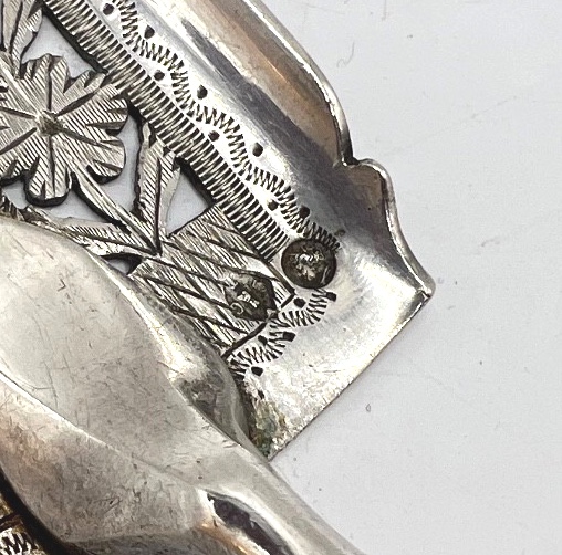 Pelle à poisson en argent massif époque 19ème-photo-3