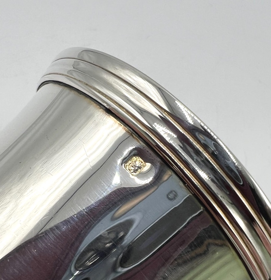 Timbale tulipe piédouche en argent massif par Cardeilhac-photo-2