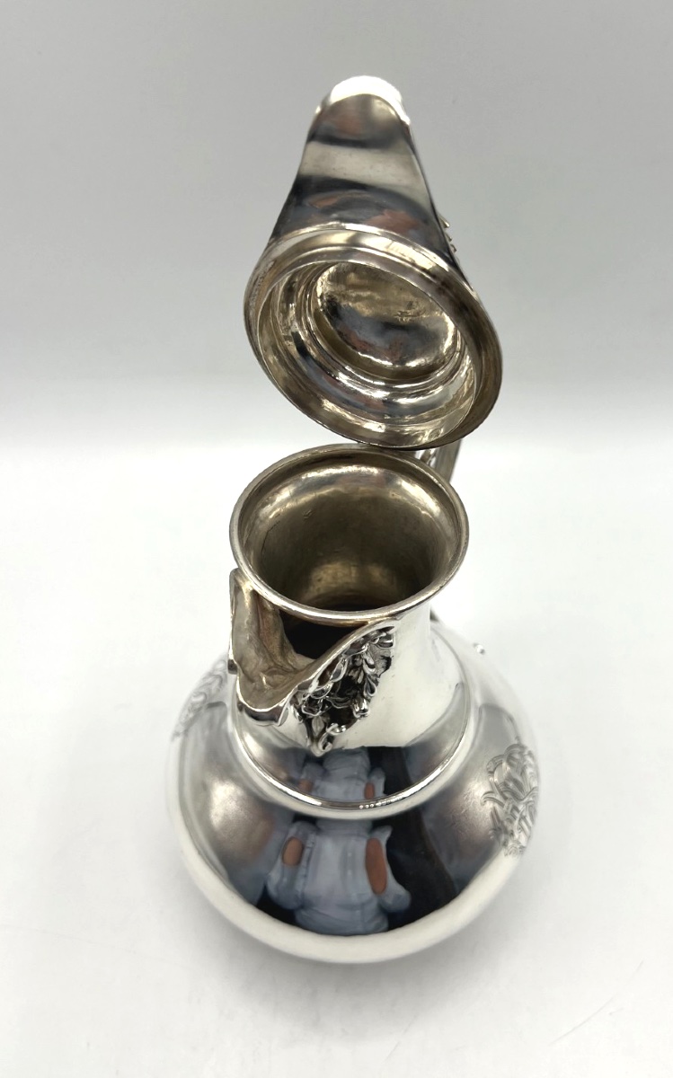 Verseuse en argent massif décor de mascarons époque 19ème-photo-7