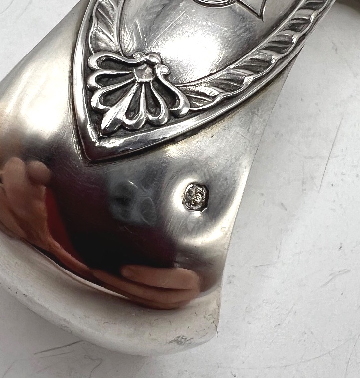 Pince à asperges en argent massif par Hénin-photo-2